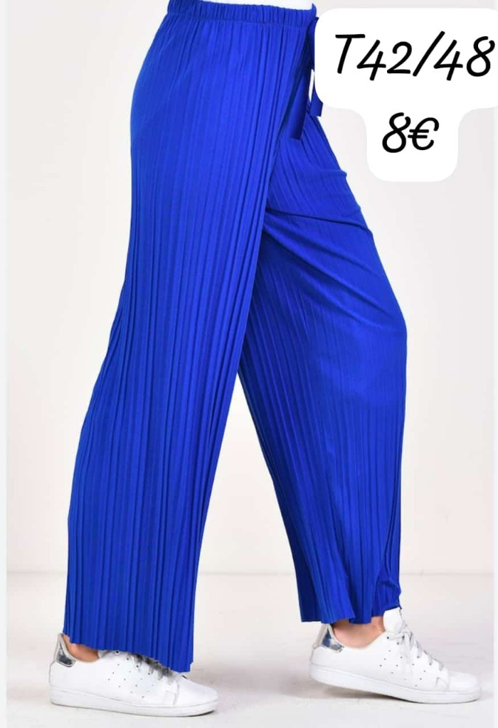 PANTALON AZUL PLISADO