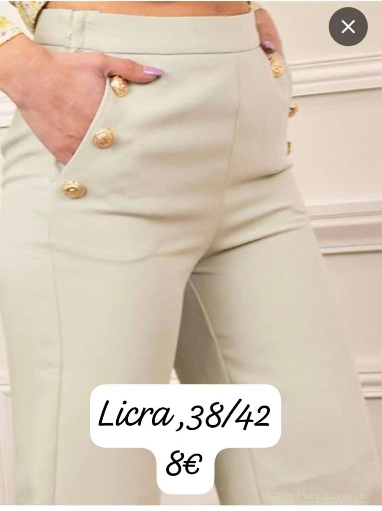 PANTALON LICRA COLOR HUESO