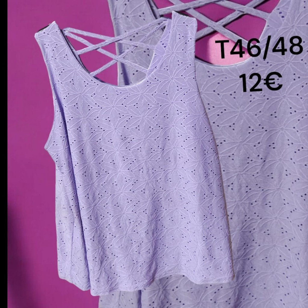 blusa tirantes celeste T 46/48